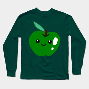 Cute Green Apple Long Sleeve T-Shirt